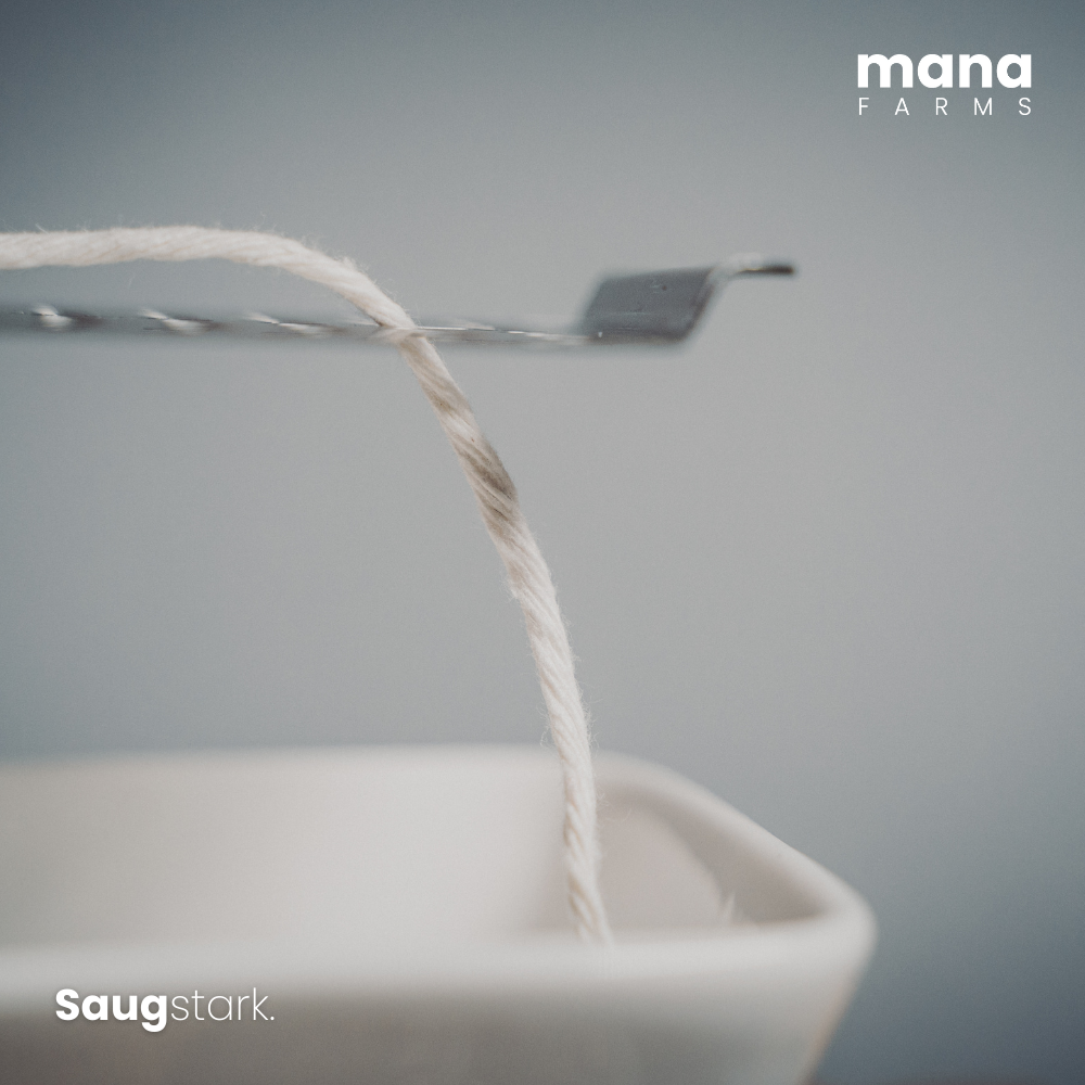 Nahaufnahme des Wasserdochts einer Mana Bowl