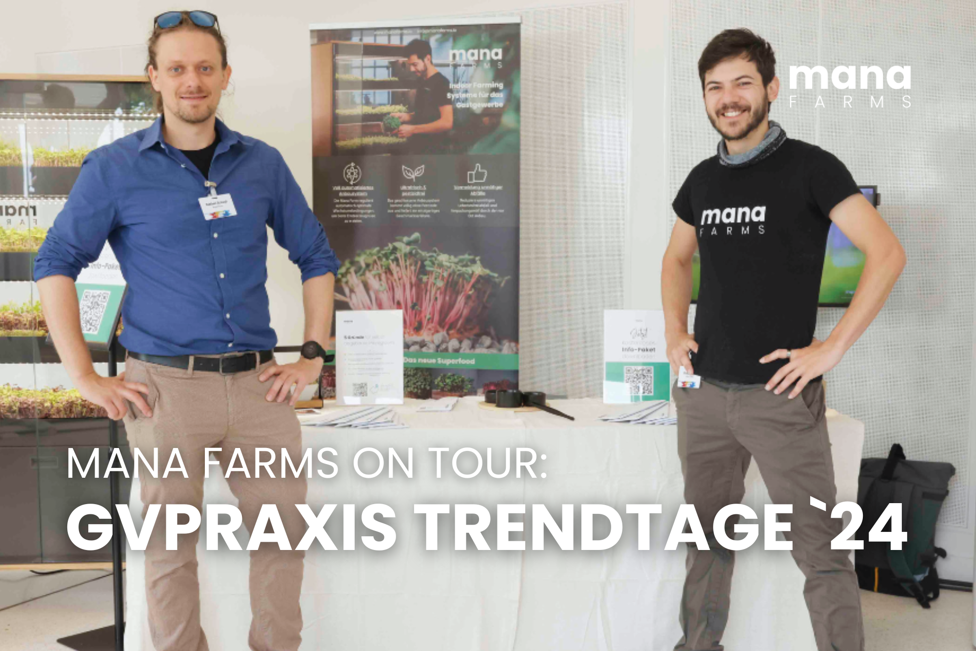 Load video: Microgreens und Indoor Farming von Mana Farms - bei den gv praxis trendtagen 2024 in mainz präsentiert.